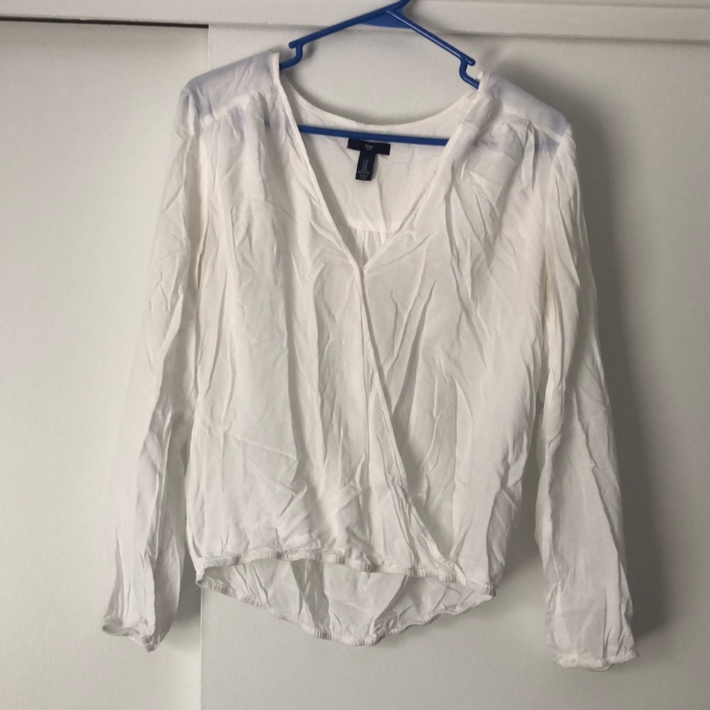GU Gap (M) White Long Sleeve “Pirate” Shirt